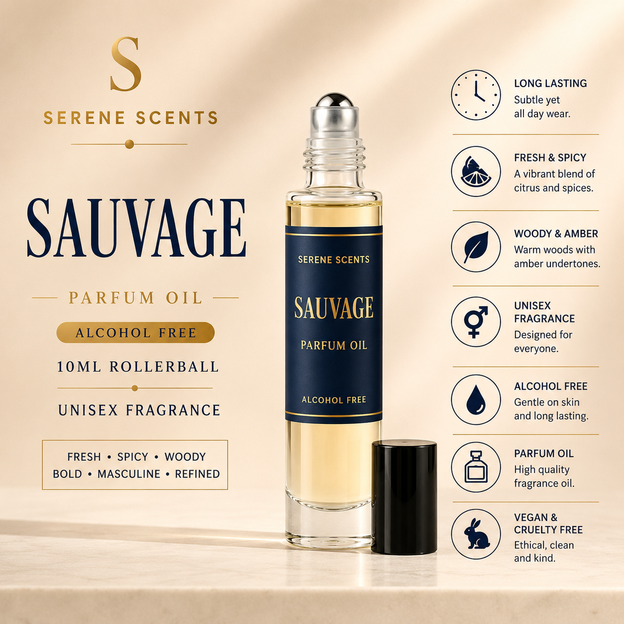Sauvage 10ml Rollerball Perfume Oil from Serene Scents