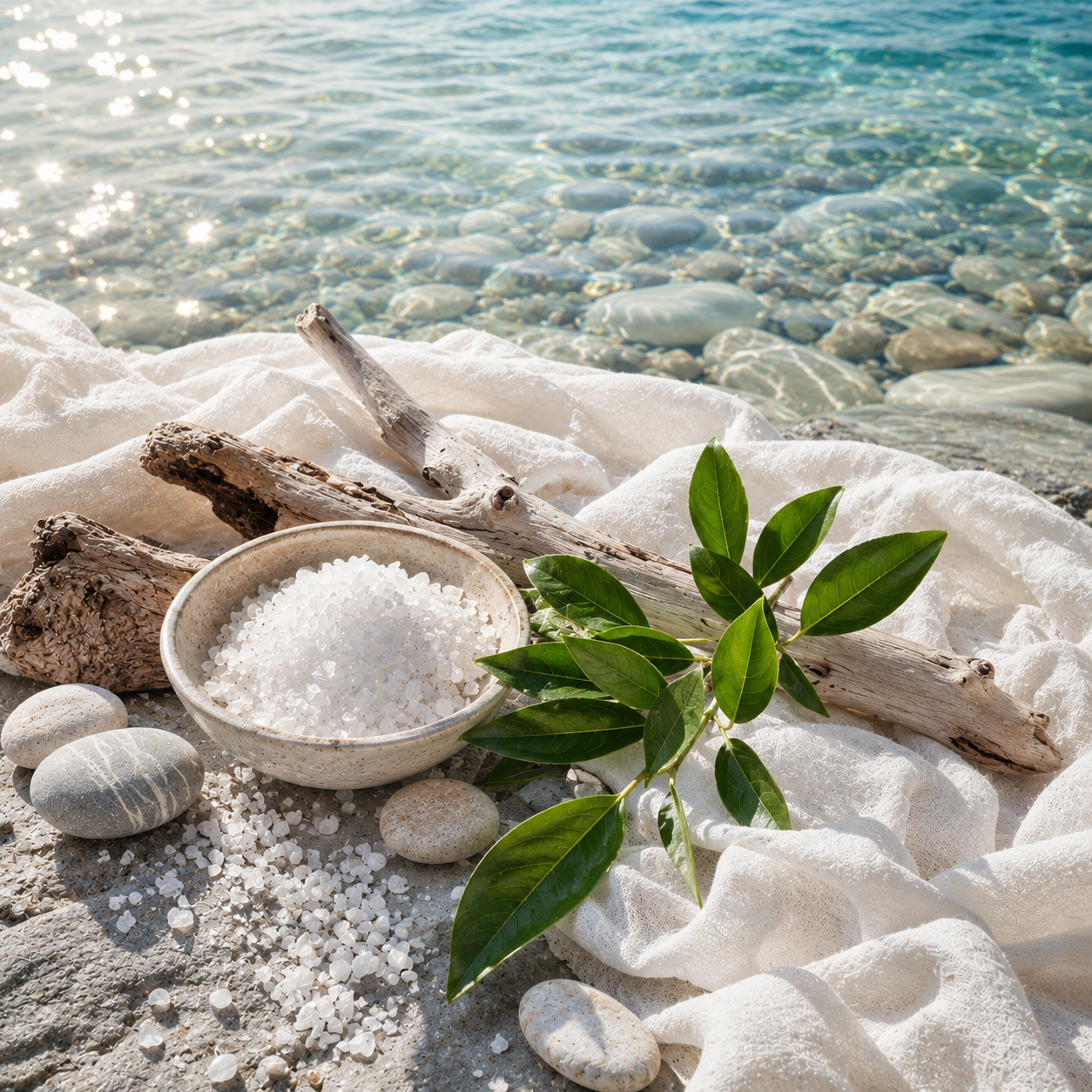 Luxury Aquatic Fragrances Collection featuring ocean water, driftwood and coastal elements