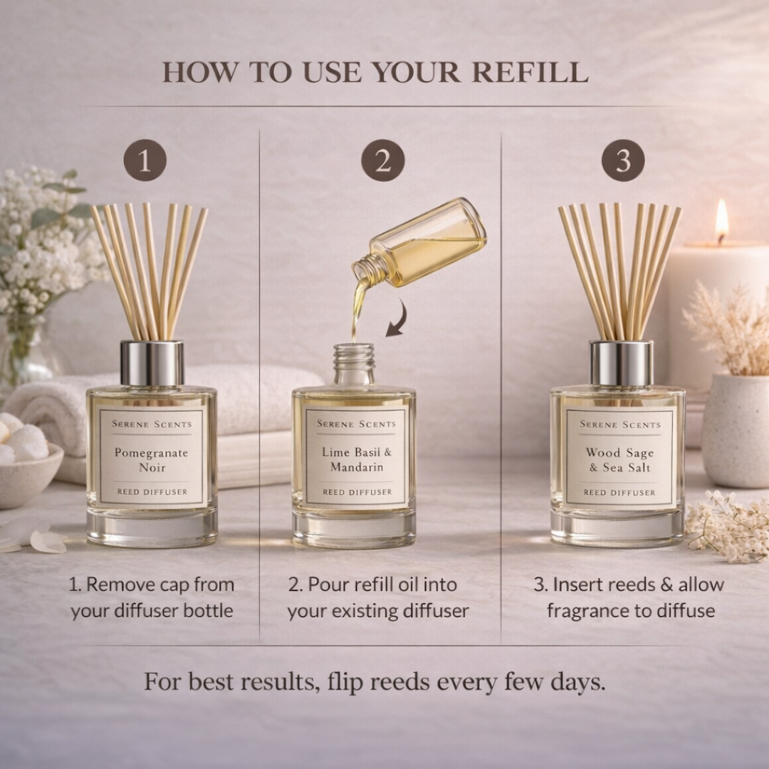 Orange Blossom Reed Diffuser Refill product image from Serene Scents