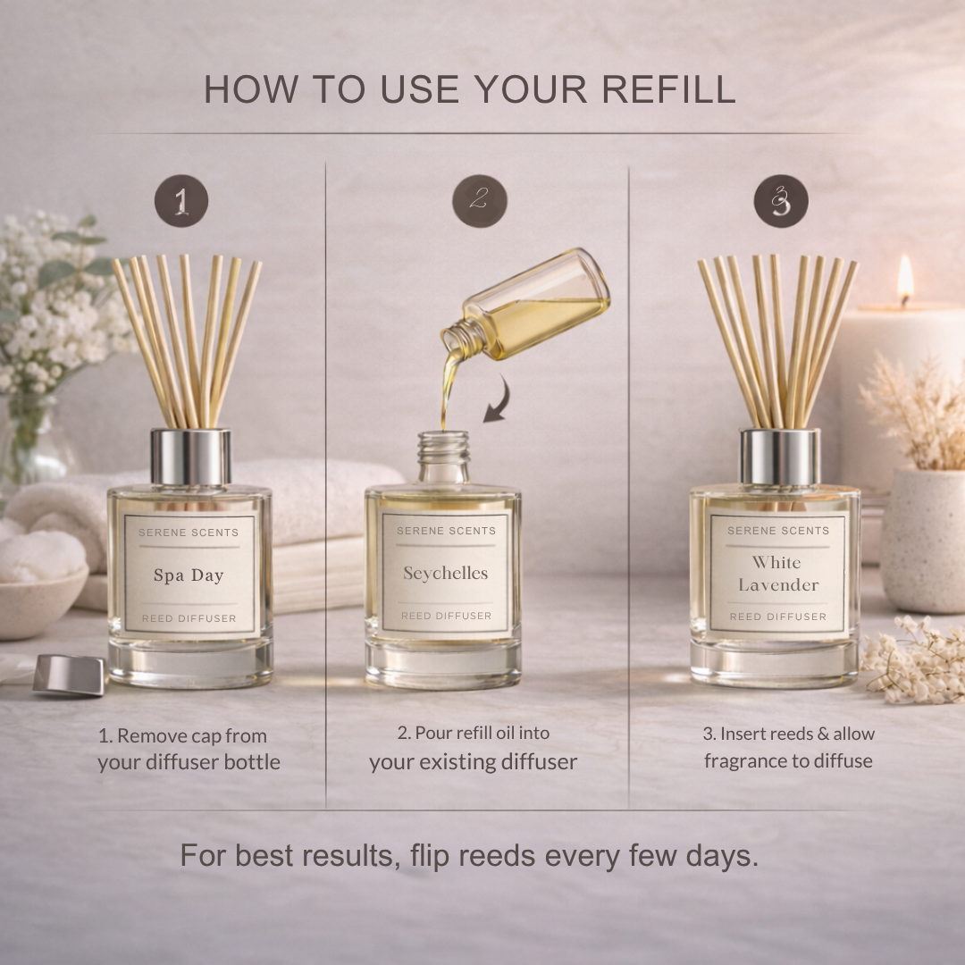Noir Reed Diffuser Refill product image from Serene Scents