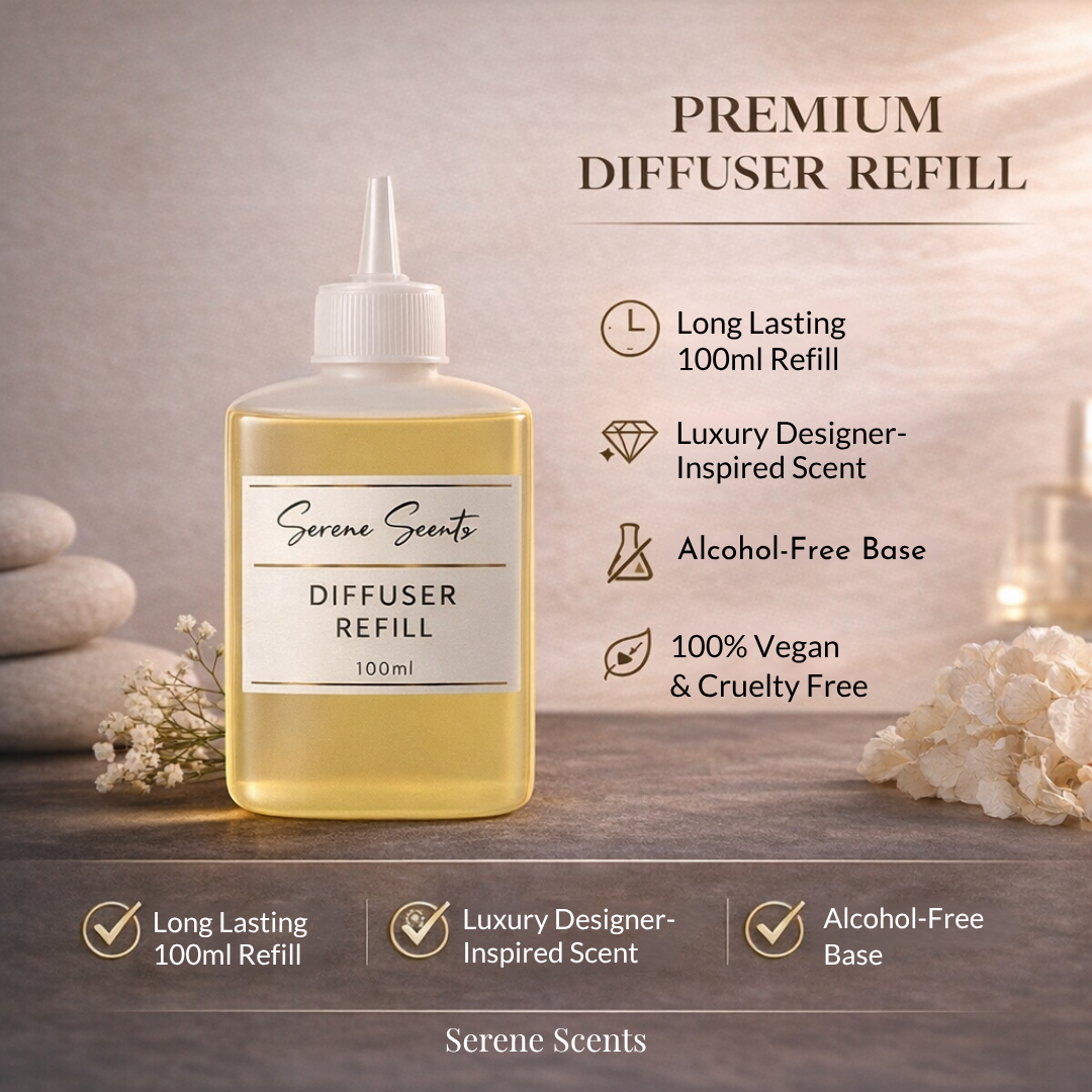 Vanilla Candy Rock Sugar Reed Diffuser Refill product image from Serene Scents