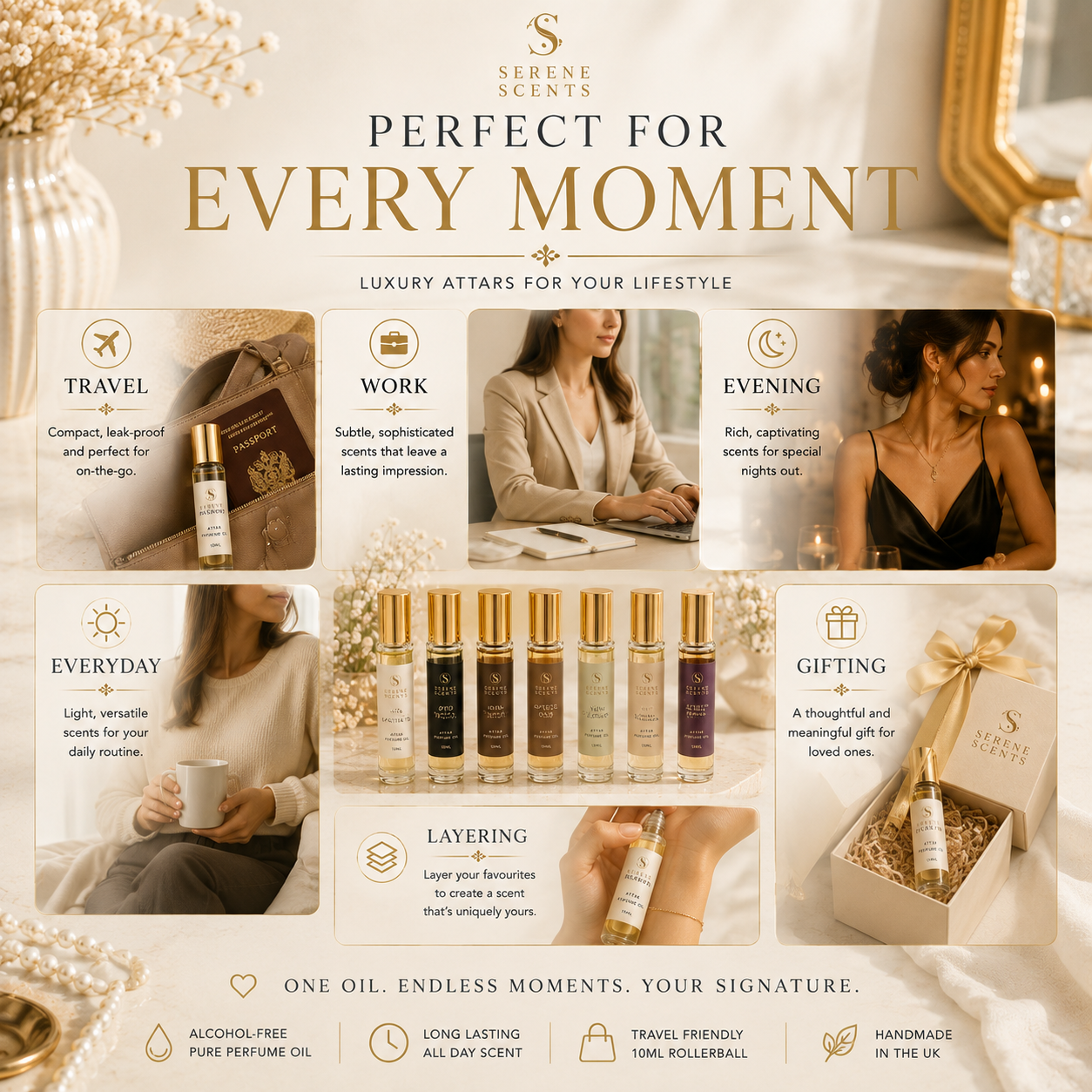 Luxury Attars | 10ml Alcohol-Free Perfume Oil Rollerballs