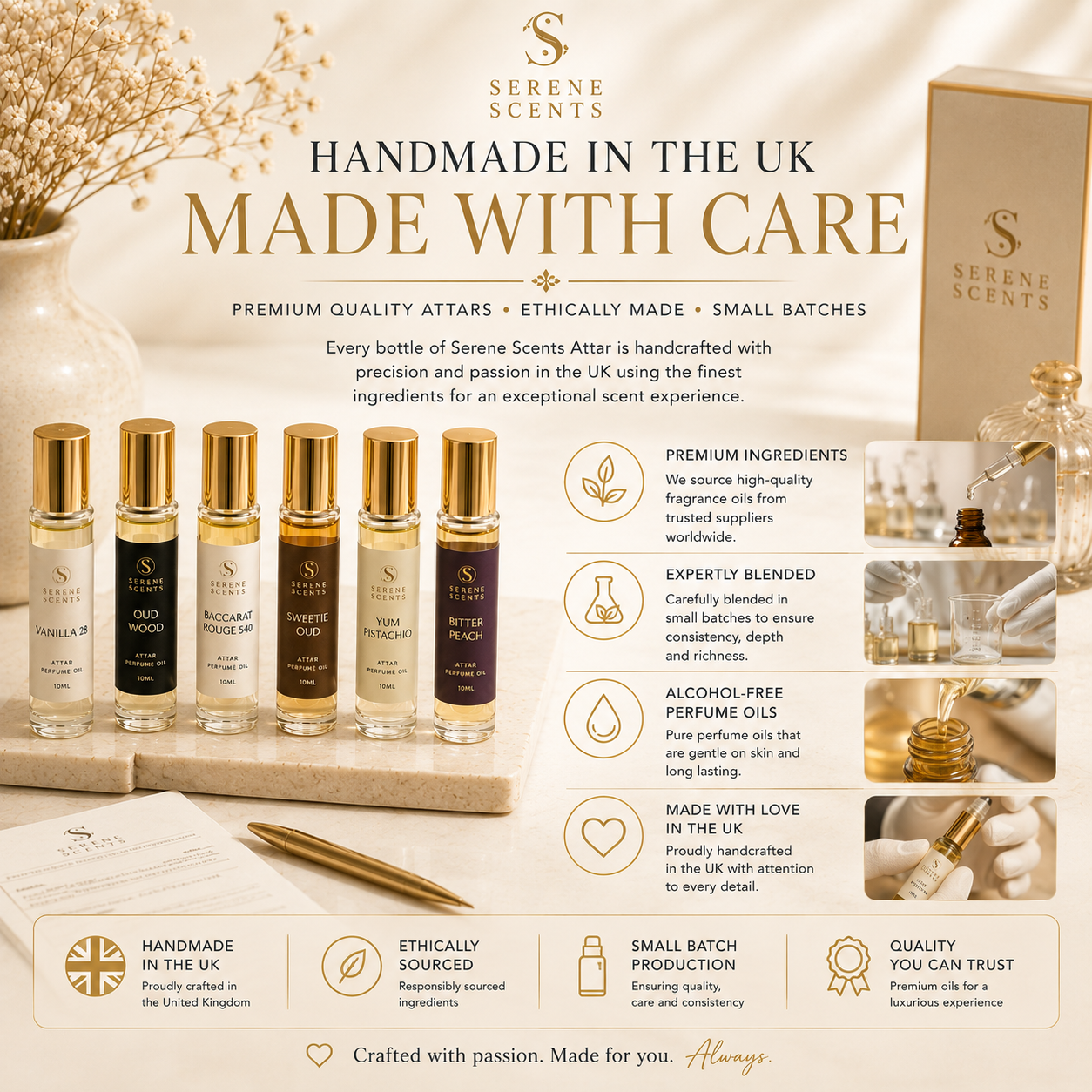 Luxury Attars | 10ml Alcohol-Free Perfume Oil Rollerballs