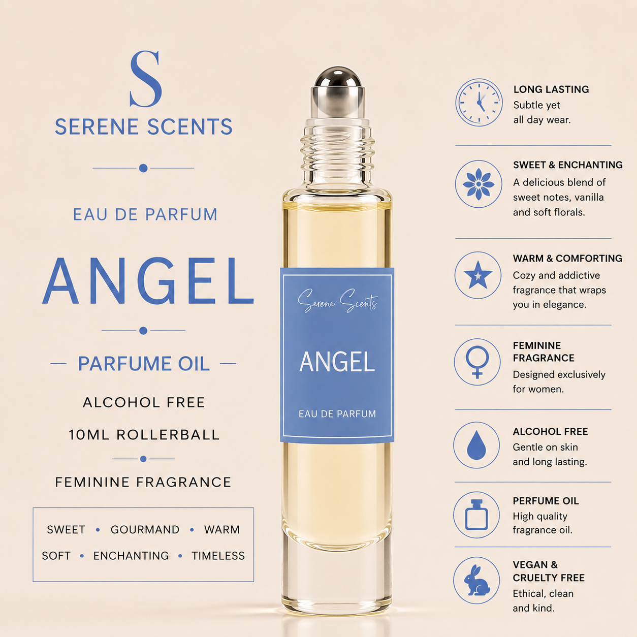 Angel 10ml Rollerball Perfume Oil 10ml Rollerball Perfume Oil from Serene Scents