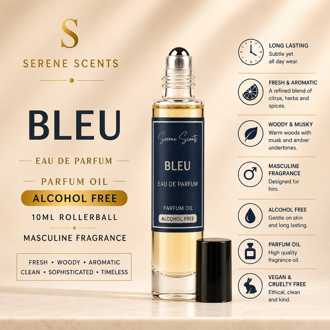 Bleu de Chanel 10ml Rollerball Perfume Oil from Serene Scents
