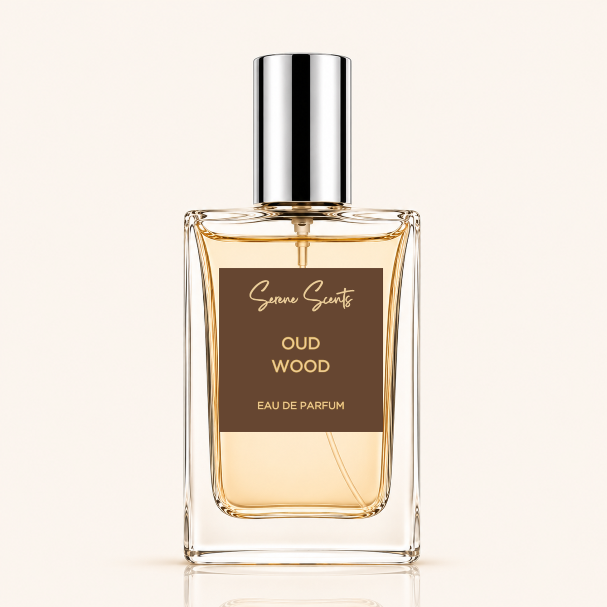 Oud Wood inspired Eau de Parfum by Serene Scents, available in 15ml and 30ml
