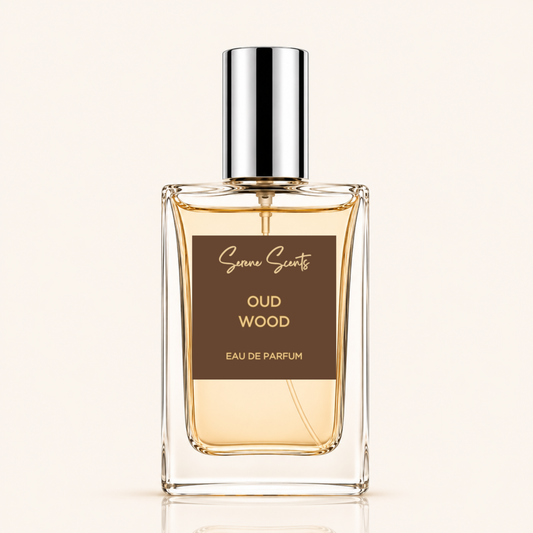 Oud Wood inspired Eau de Parfum by Serene Scents, available in 15ml and 30ml