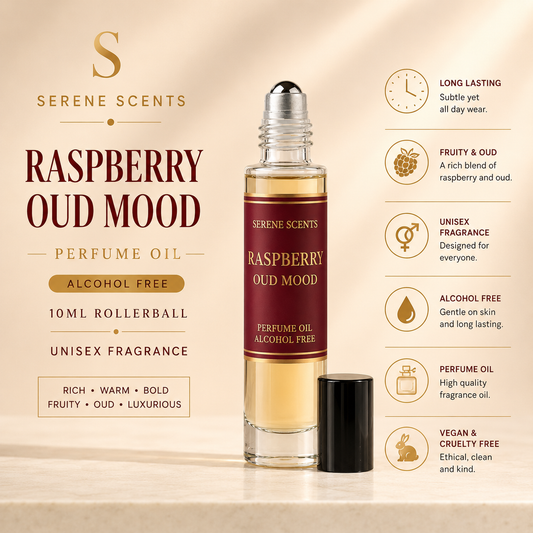 Raspberry Oud Mood 10ml Rollerball Perfume Oil from Serene Scents