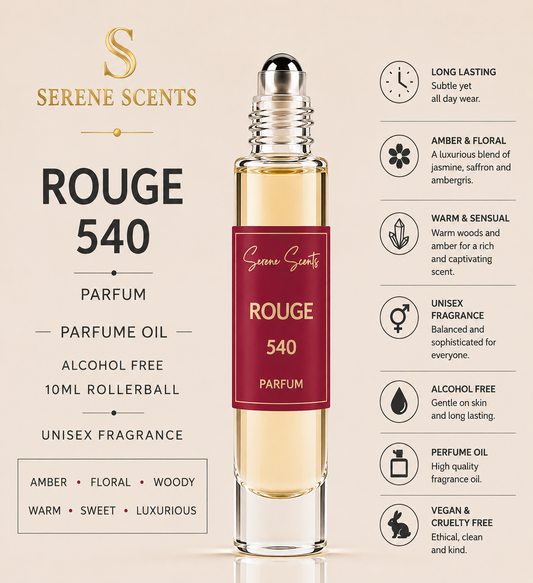 Baccarat Rouge 540 10ml Rollerball Perfume Oil from Serene Scents