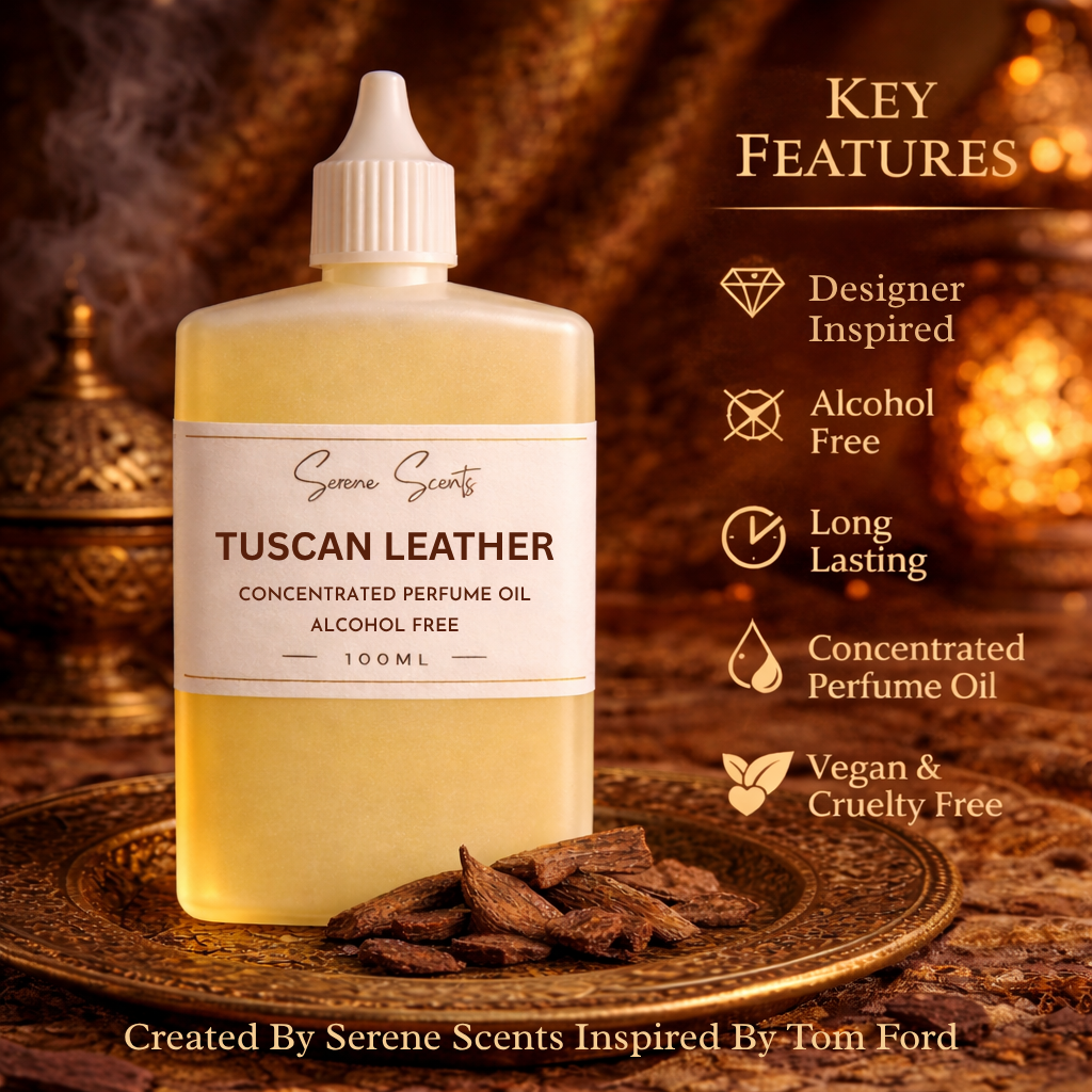 Tuscan Leather Alcohol-Free Perfume Oil product image from Serene Scents