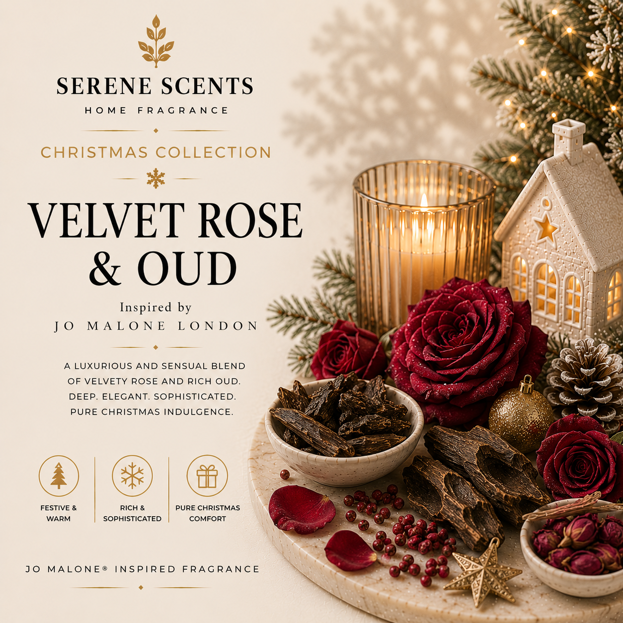 Velvet Rose & Oud | Christmas Home Fragrance