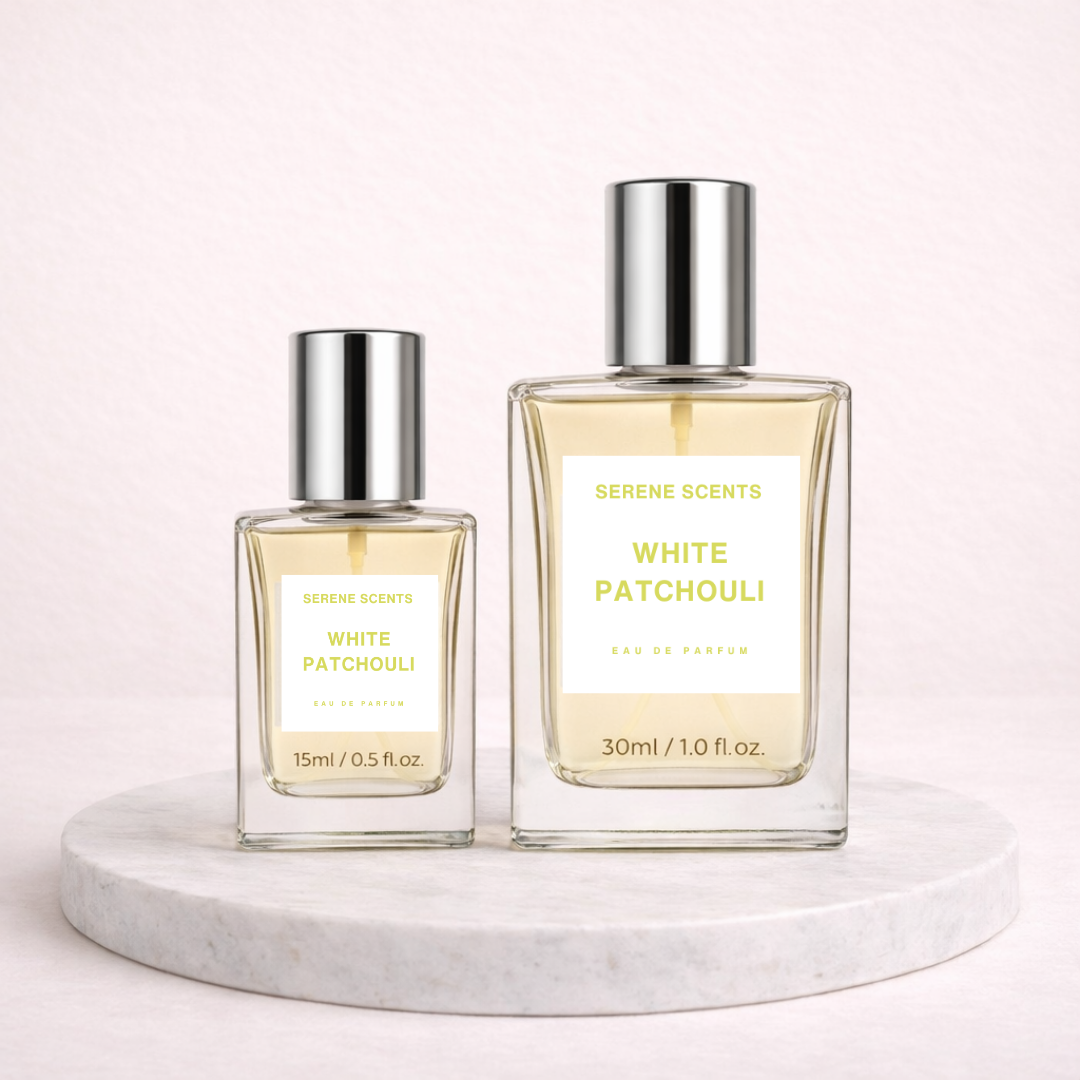 White Patchouli Eau de Parfum Spray product image from Serene Scents