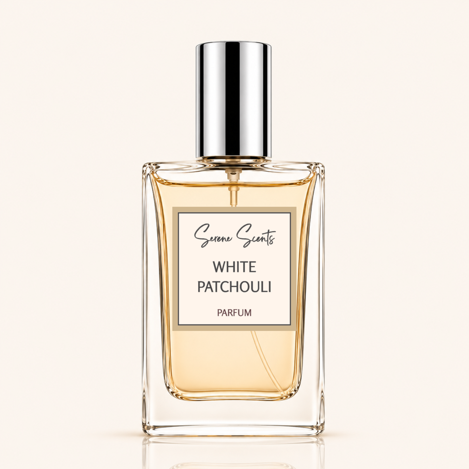 White Patchouli inspired Eau de Parfum by Serene Scents, available in 15ml and 30ml